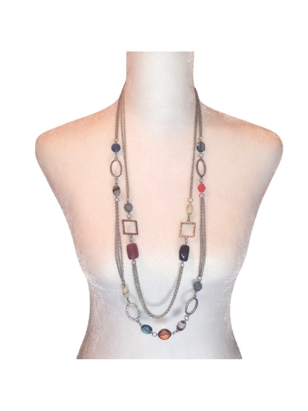 𝅺FUN Colorful Double Strand Costume Necklace